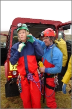 photo of Kate Humble at Long Churn Cave for BBC's Ultimate Caving